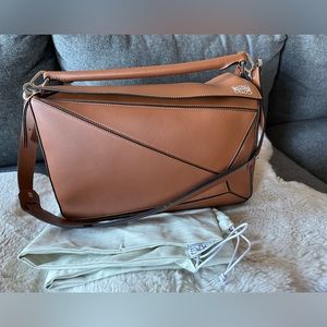 New Loewe Large Puzzle Bag - Tan